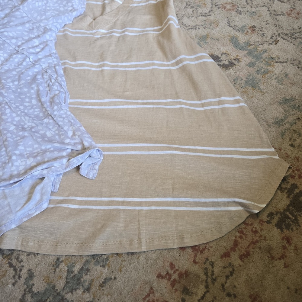 Mudpie Womens Top Shirt Tank Lot Of 2 Size XL Comfort Casual Neutral - Picture 5 of 11